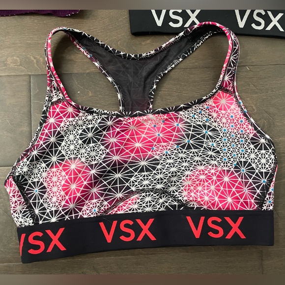 3 Victoria's Secret VSX Racerback Sports Bras - Size Large - Picture 5 of 11